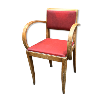 Chair bridge beech wood ska red 1950 vintage