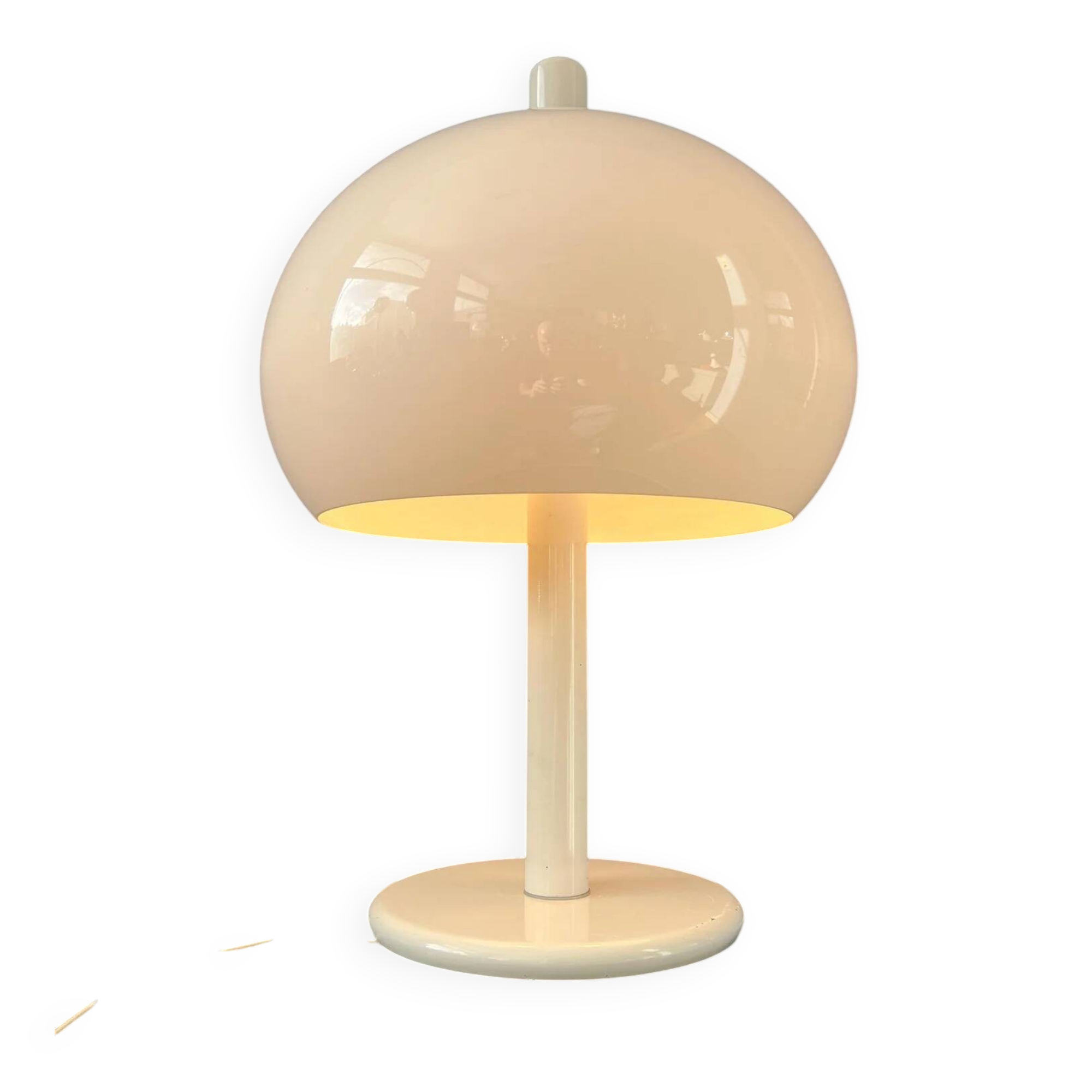 Lampe de table champignon vintage blanche Dijkstra style spatial