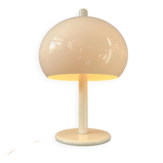 White vintage Dijkstra space age mushroom table lamp