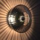 Wall light mounted glass smoke and silver border