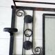 Vestiaire patère wears coat with wrought iron art deco mirror