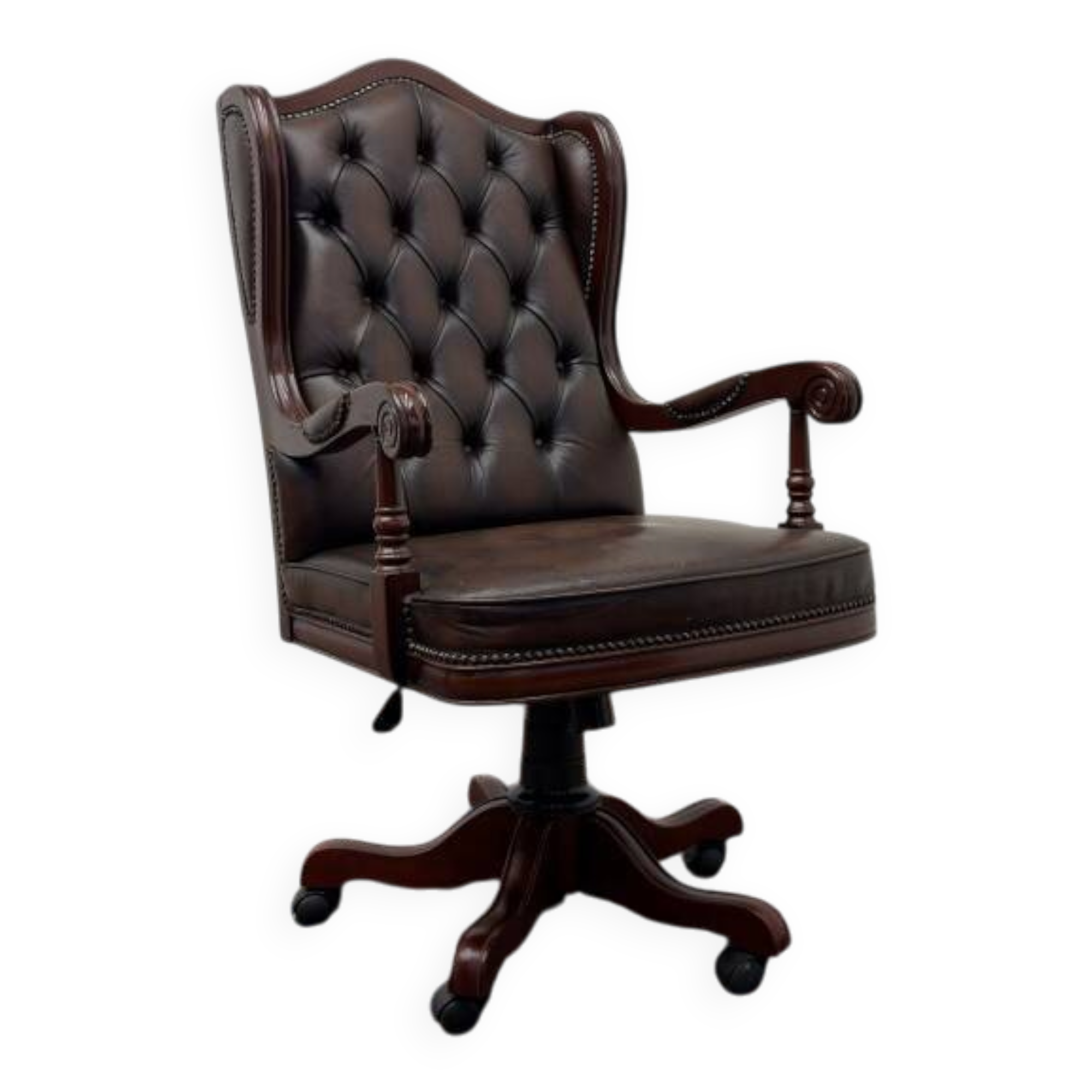 Grand fauteuil de bureau Chesterfield en anglais