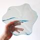 Vintage handcrafted Bullicante sky blue glass empty pocket