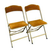Lot de chaises pliantes en velours