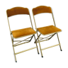 Lot de chaises pliantes en velours