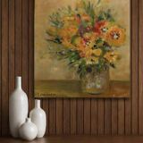 Oil painting on canvas Bouquet of flowers