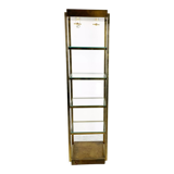Brass illuminated wall unit by Belgochrom, 1970s