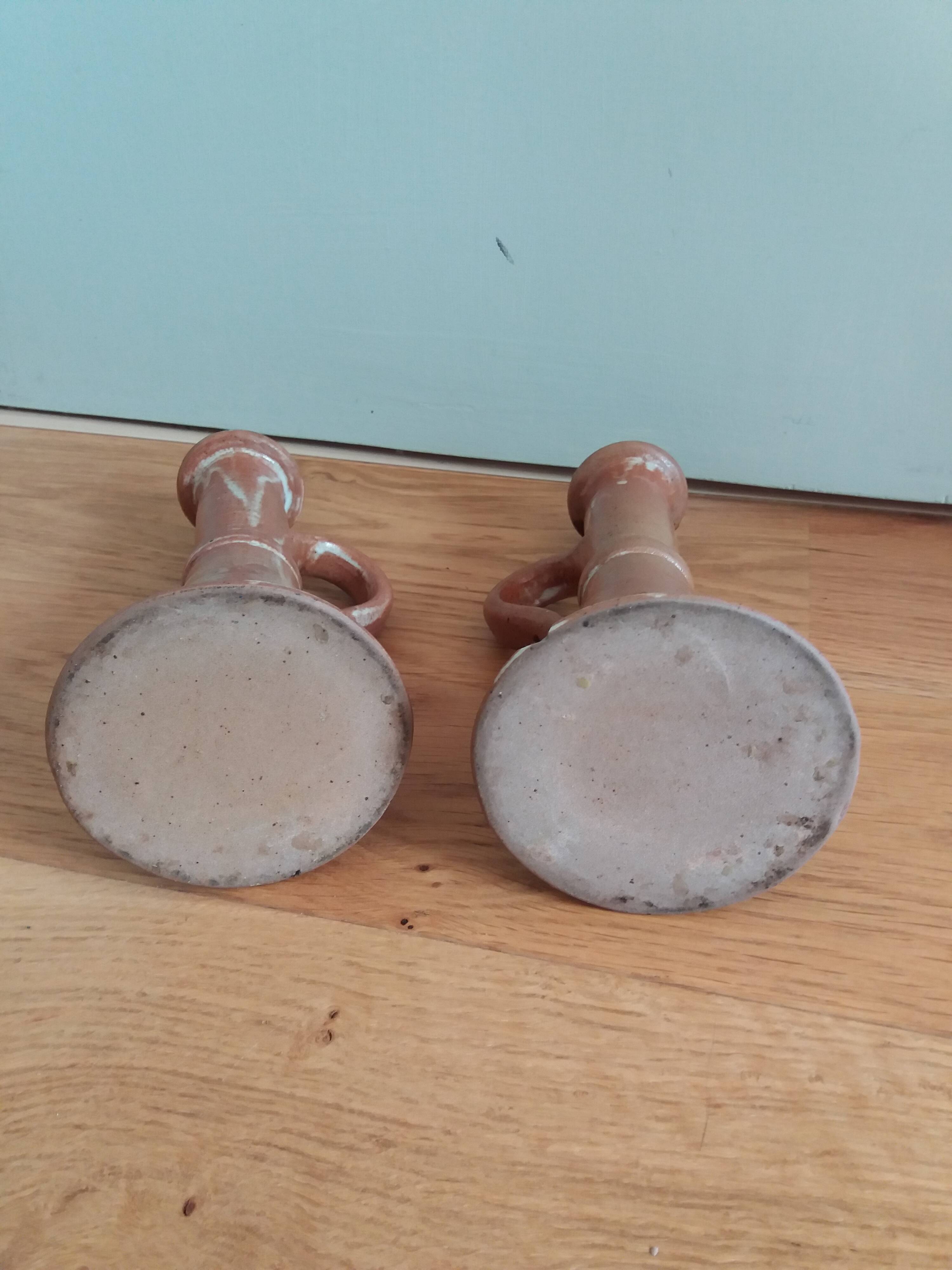 Stoneware candle holders