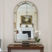 Miroir mural vintage Art déco incurvé