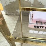 Brass shelf 1970 Belgo Chrom regency