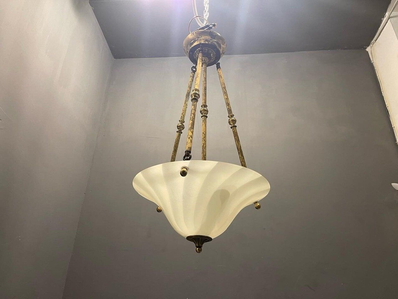 Italian Murano glass light pendants, 1980s, set of 2