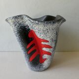 Corolla ceramic vase signed Elchinger, 60s