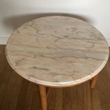 Table basse marbre rosé vintage
