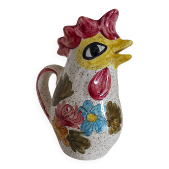 Zoomorphic ceramic pitcher in the shape of a rooster, Italy Mascarucci Gradara, 1970s