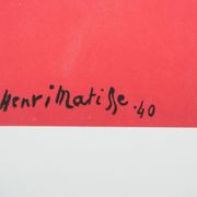 Henri matisse : la blouse roumaine, lithographie signée