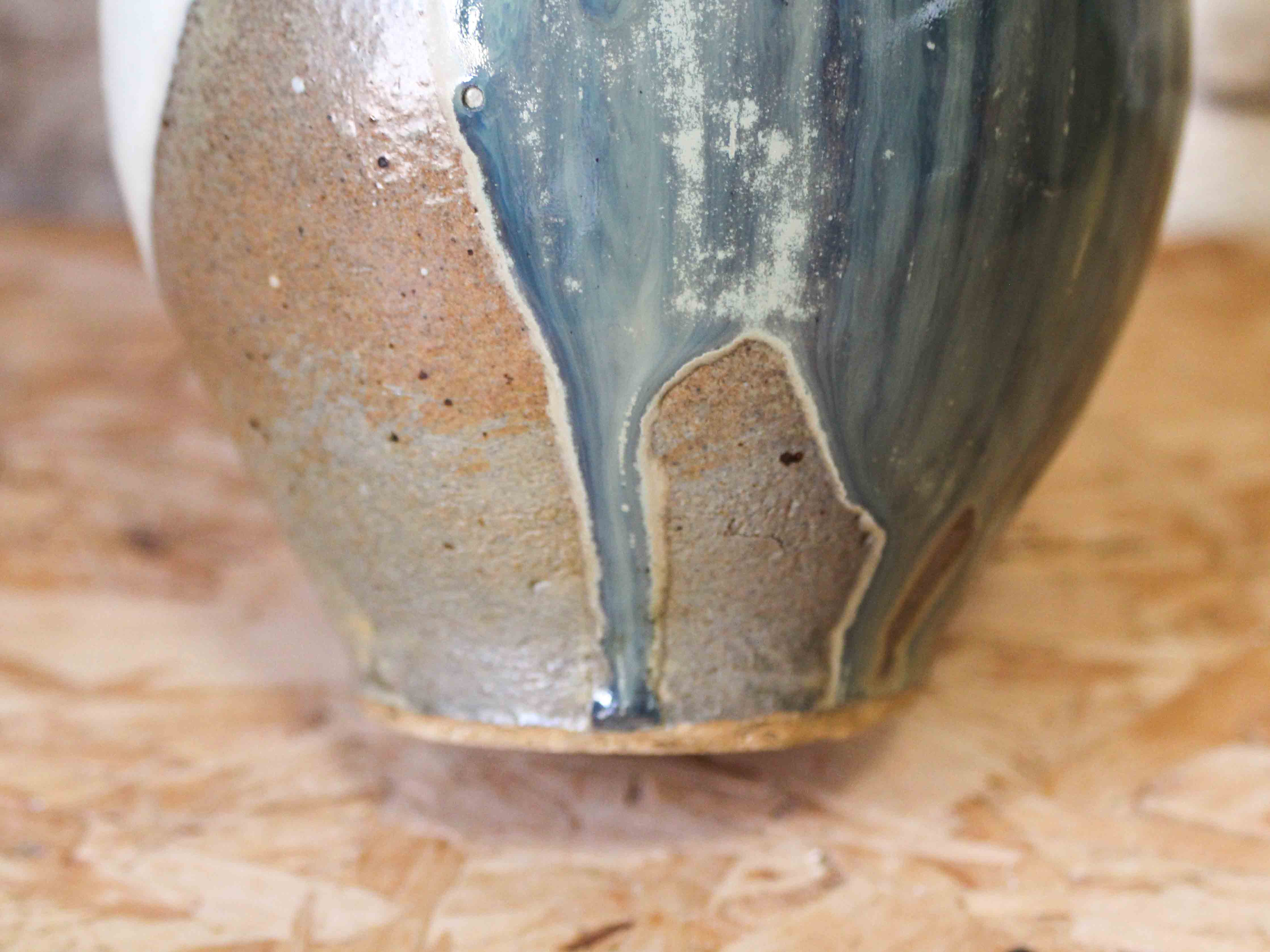 Glazed stoneware vase