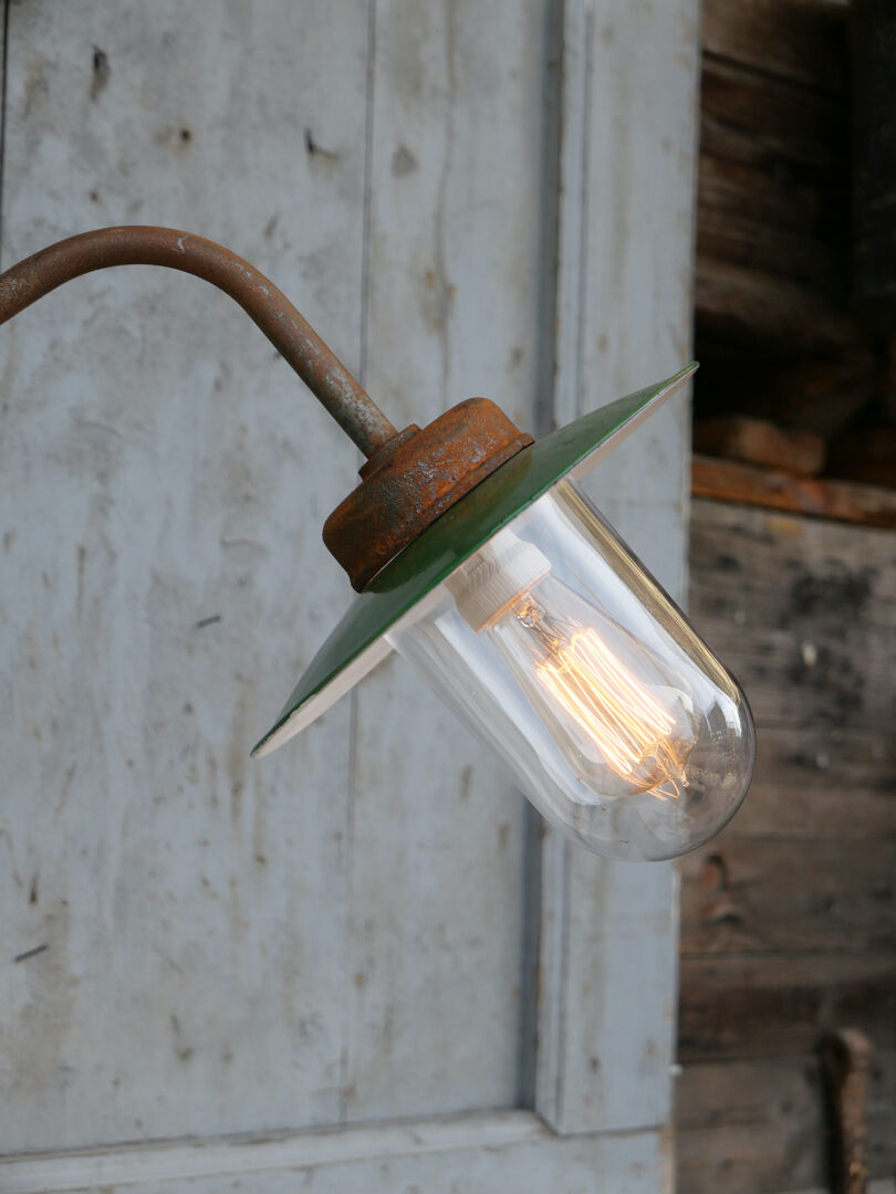 Applique lampe de cour col de cygne exterieur