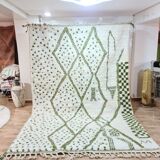 Tapis Berbère 300x200 cm - Motifs Verts Élégants