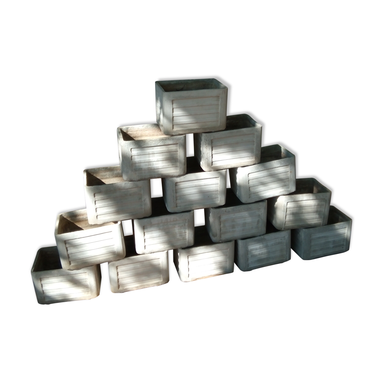 Lot of 15 planters from the 50 fibrociment, sneezes