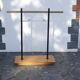 Wearing Scandinavian metal and wood wardrobe