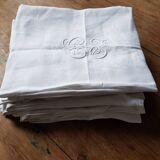 Serviettes de table  chiffrées "C.J"