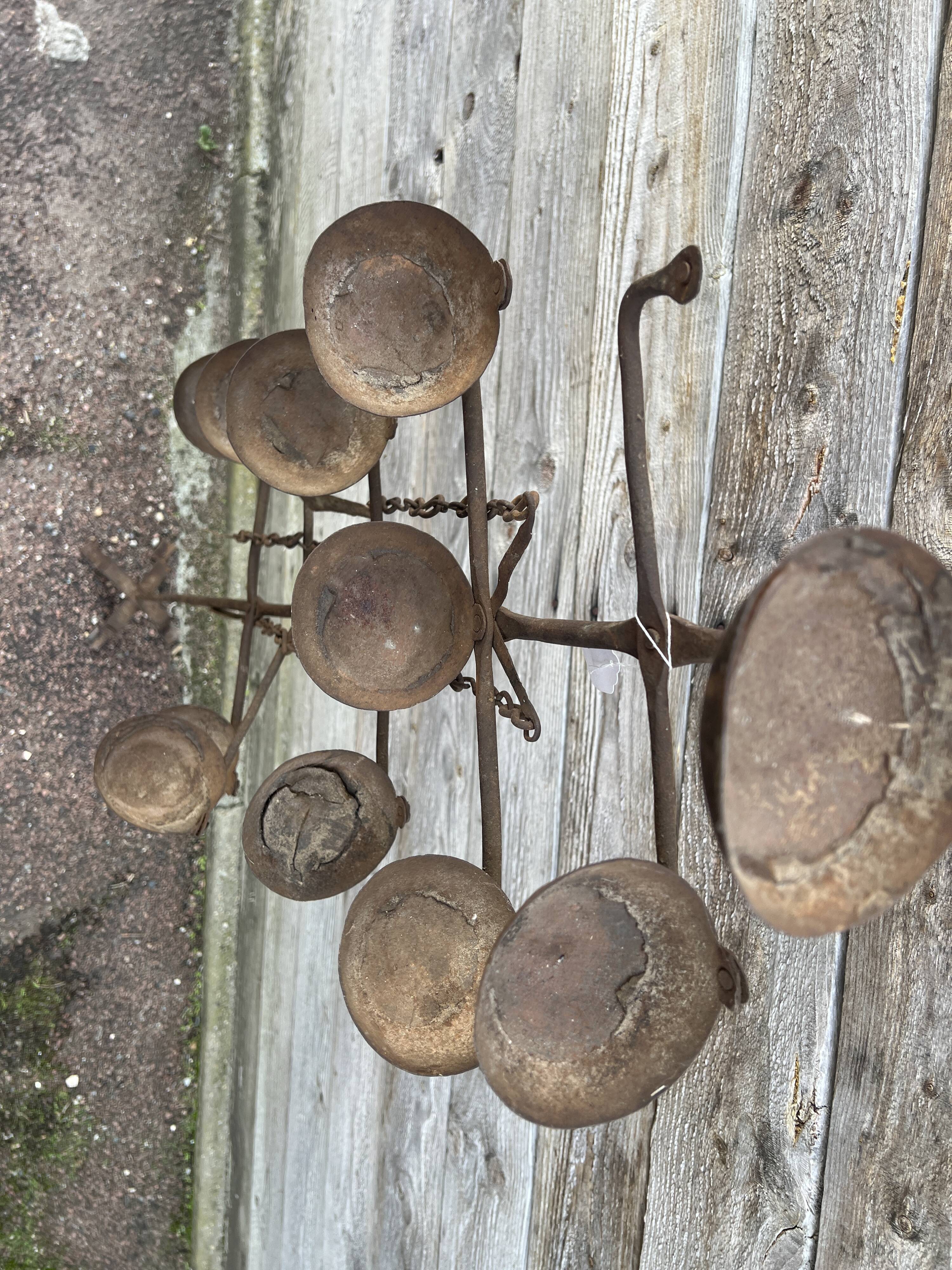 African oil lamps on stands