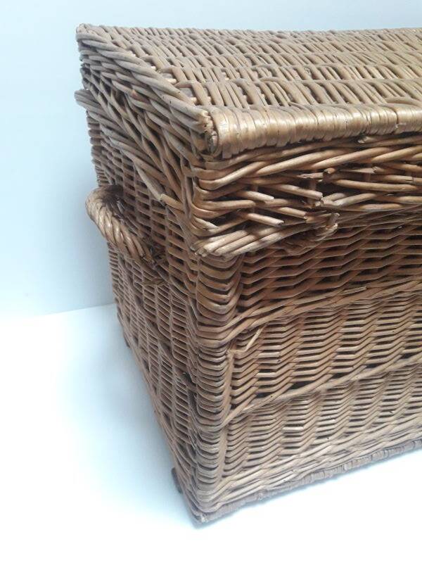 Wicker trunk L75xH53xD48 vintage