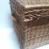 Wicker trunk L75xH53xD48 vintage