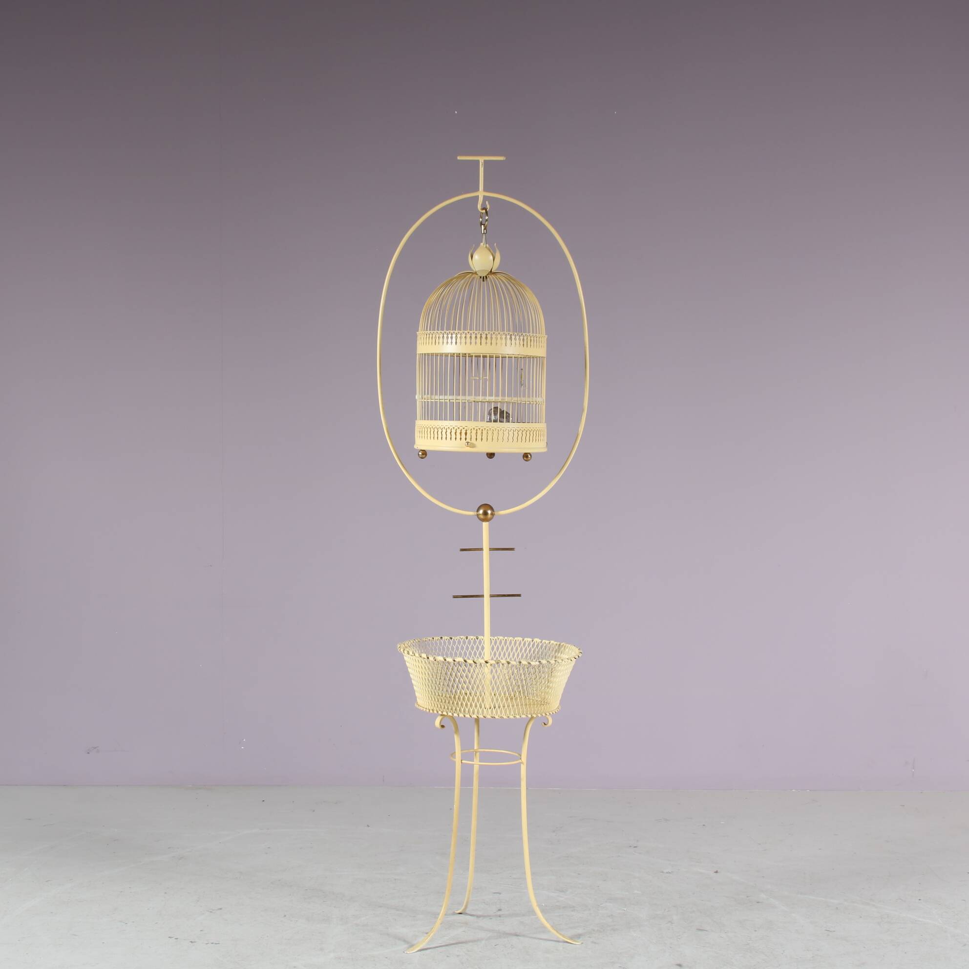 Cage à oiseaux, France années 1950