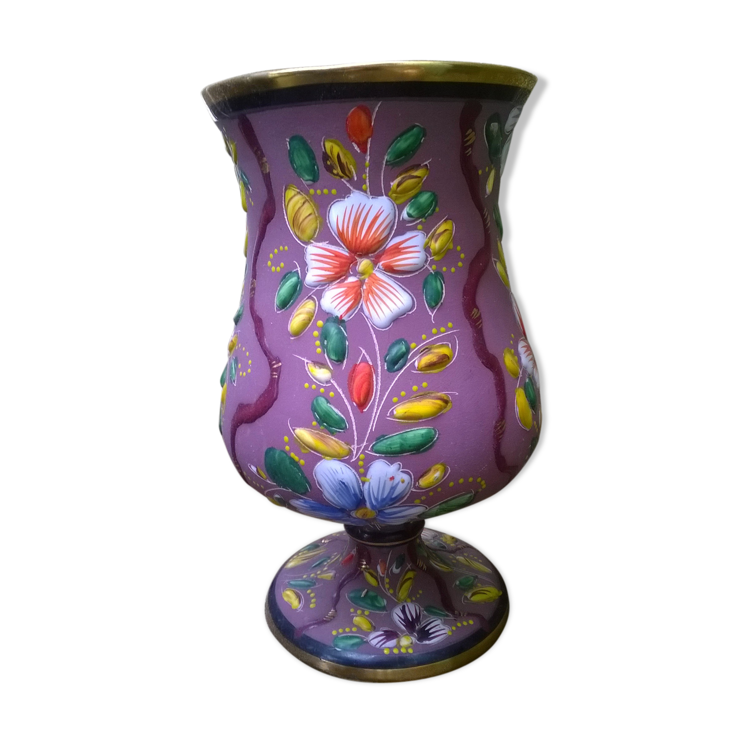 Vintage enamelled vase