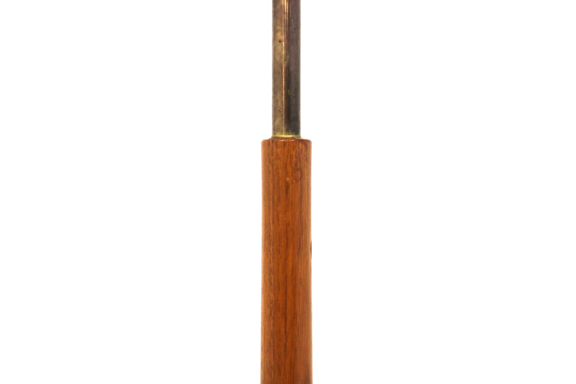 Scandinavian floor lamp in teak and metal, Sweden, 1960