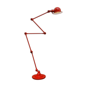 Red Jieldé lamp industrial 5 arms (5 x 40 cm) of Jean Louis Domecq
