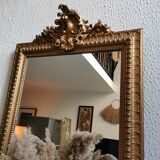 Miroir XIXe 117 x 94 cm fronton rocaille