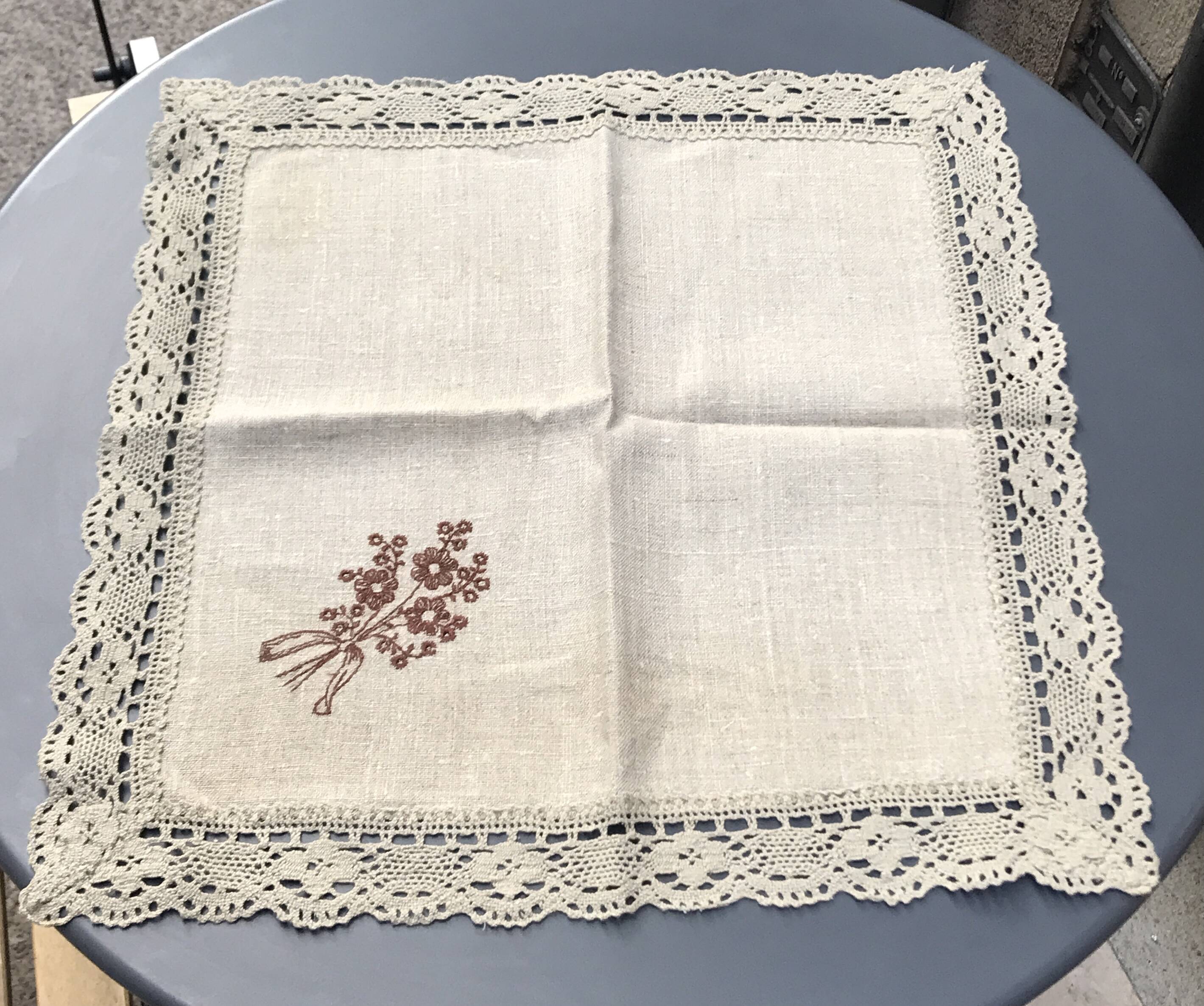 Embroidered and crocheted napkins Poland