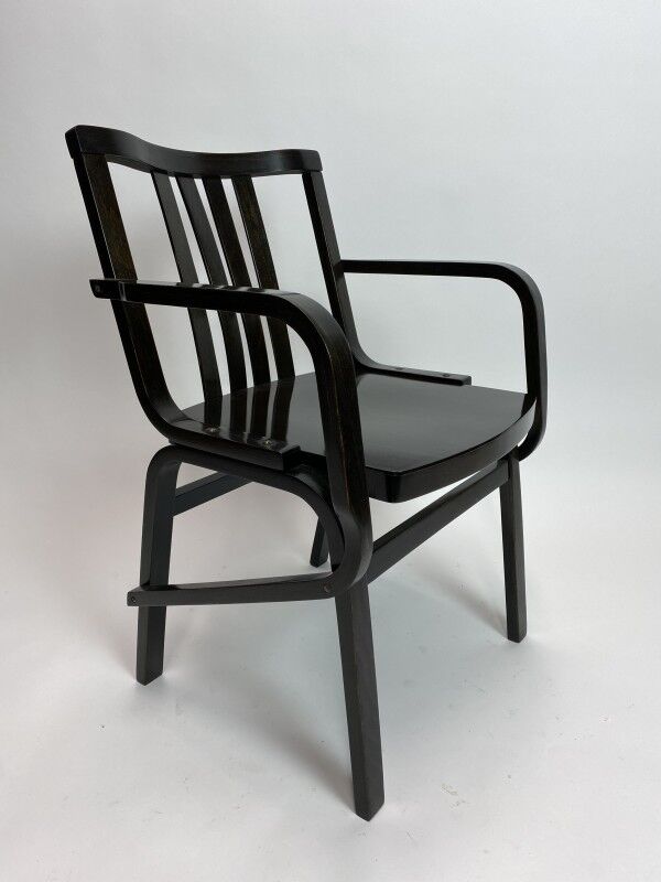 Fauteuils en bois plié noir par Ton