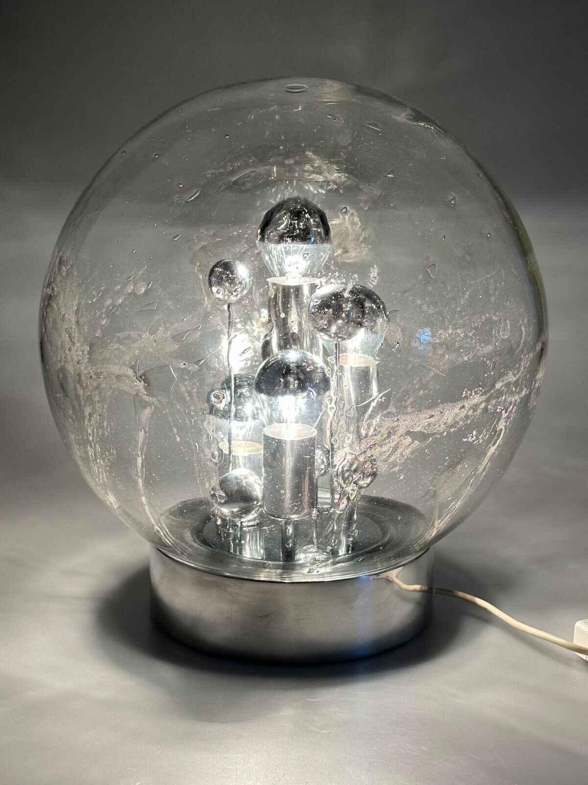 60s 70s table lamp ball lamp Doria "Big Ball" glass space age design