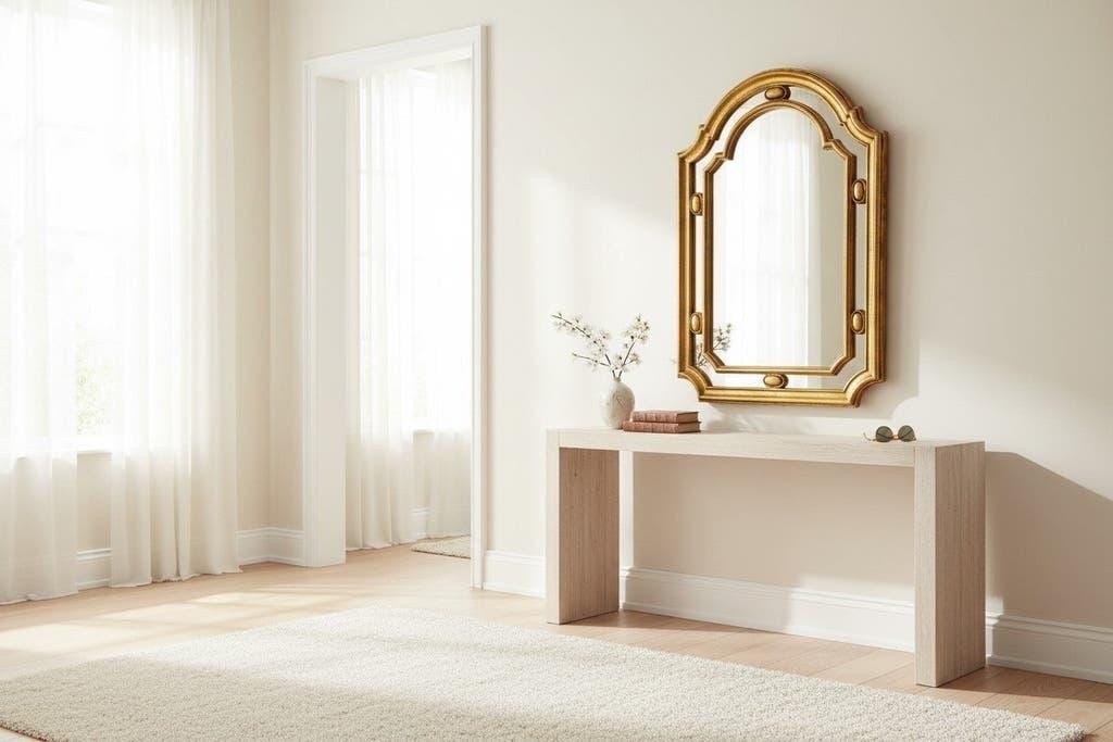 Miroir baroque vintage doré