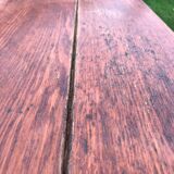 Vintage bistro table 4 people oak tray