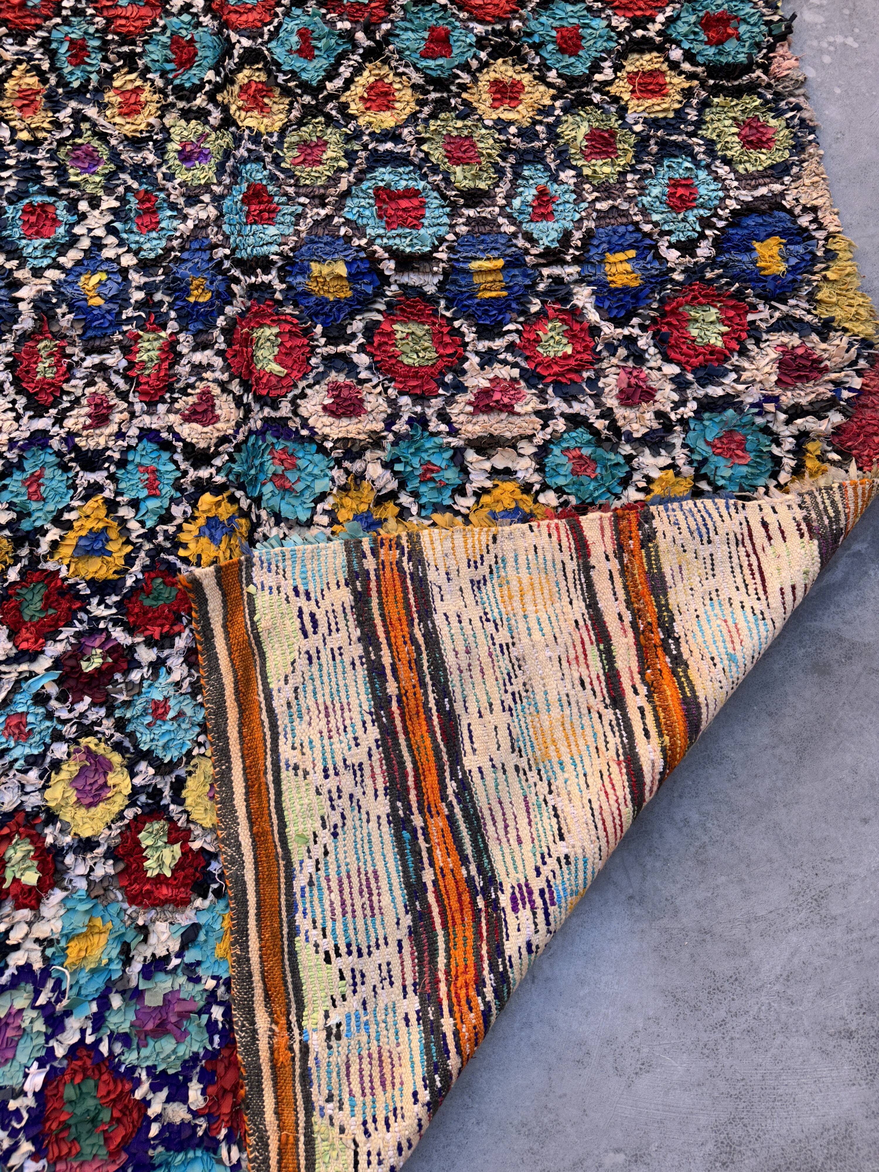 Berber carpet Boucherouite - 156 x 442 cm