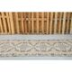 1970s vintage Turkish hand-knotted wool cotton beige runner rug 93x301