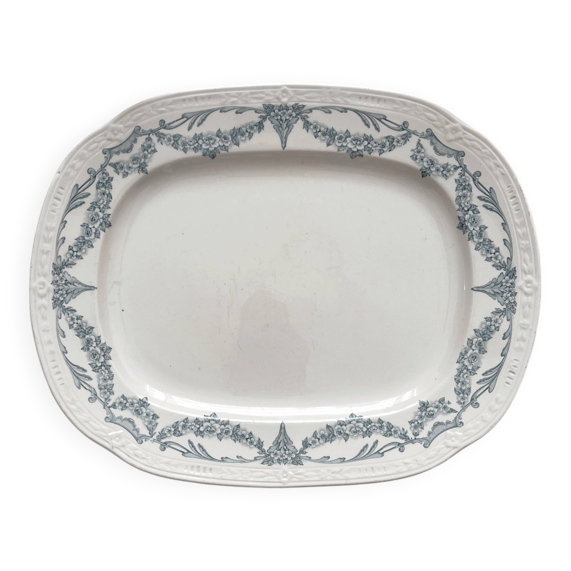 Iron earthenware dish “Louis XVI” U&C Sarreguemines