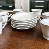 6 Yugoslav porcelain coffee cups - FP Zaječar - white and gilding