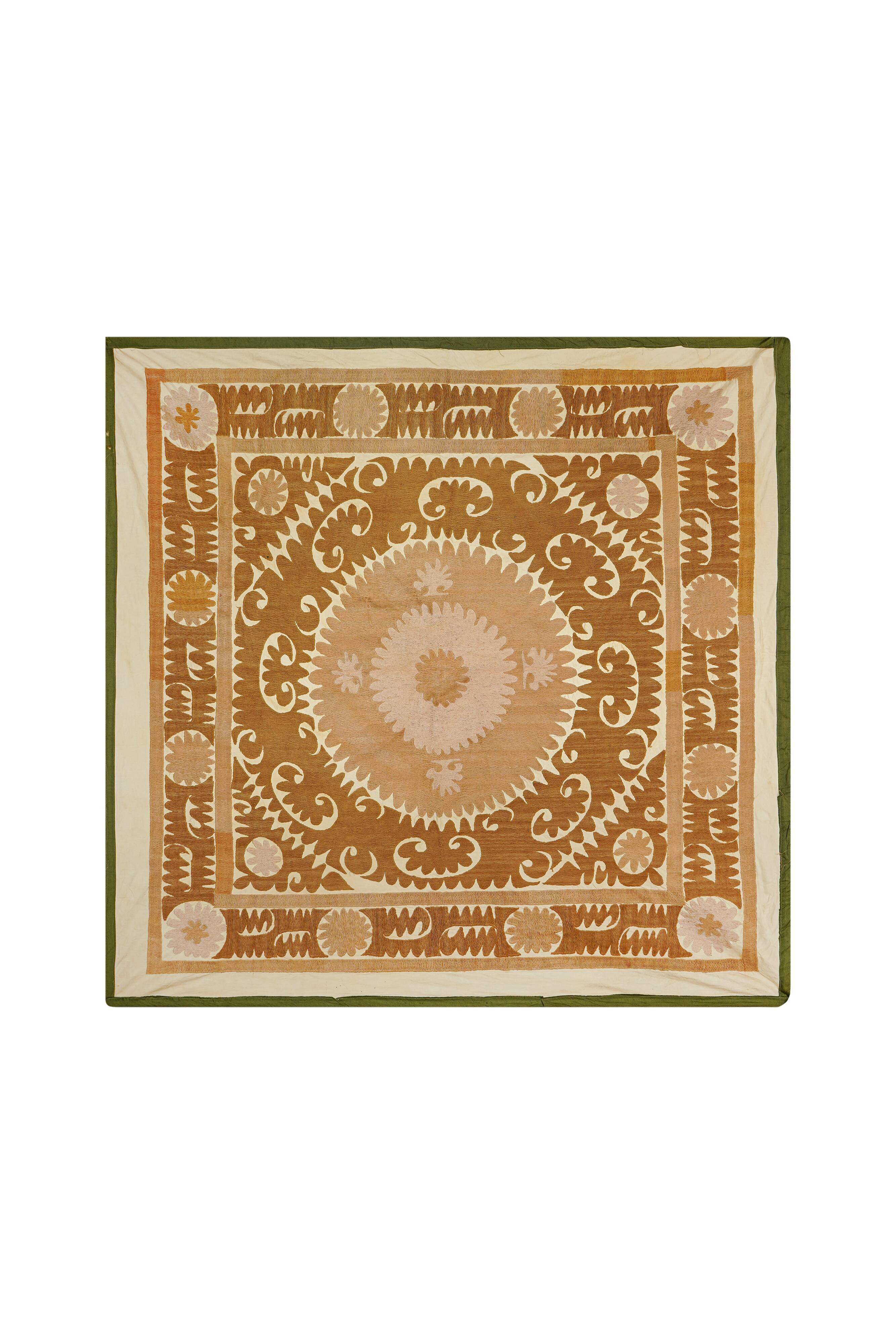 Hand-knotted rug, vintage Turkish rug 134x135 cm