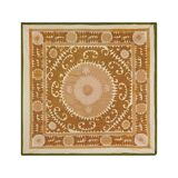 Hand-knotted rug, vintage Turkish rug 134x135 cm