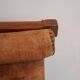 20th-century leather and Brazilian hardwood sofa, Brown
