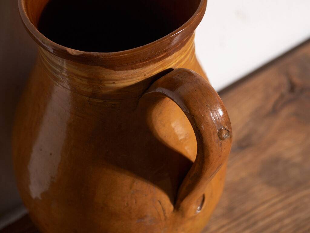 Old glazed ceramic jug – Central Europe, around 1930