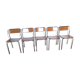 5 Marbled brown formica chairs
