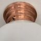 Vintage ceiling lamp, copper and art deco opaline, France 1930