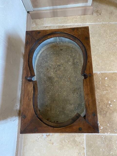 Mahogany bidet Napoleon III with zinc interior