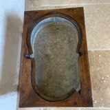 Mahogany bidet Napoleon III with zinc interior